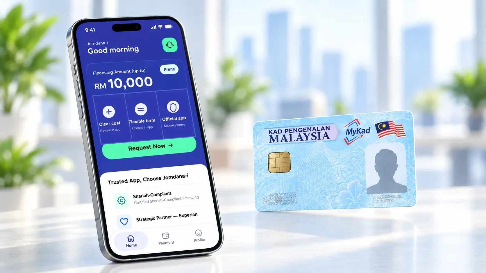 Jomdana-i digital personal financing application with MyKad verification